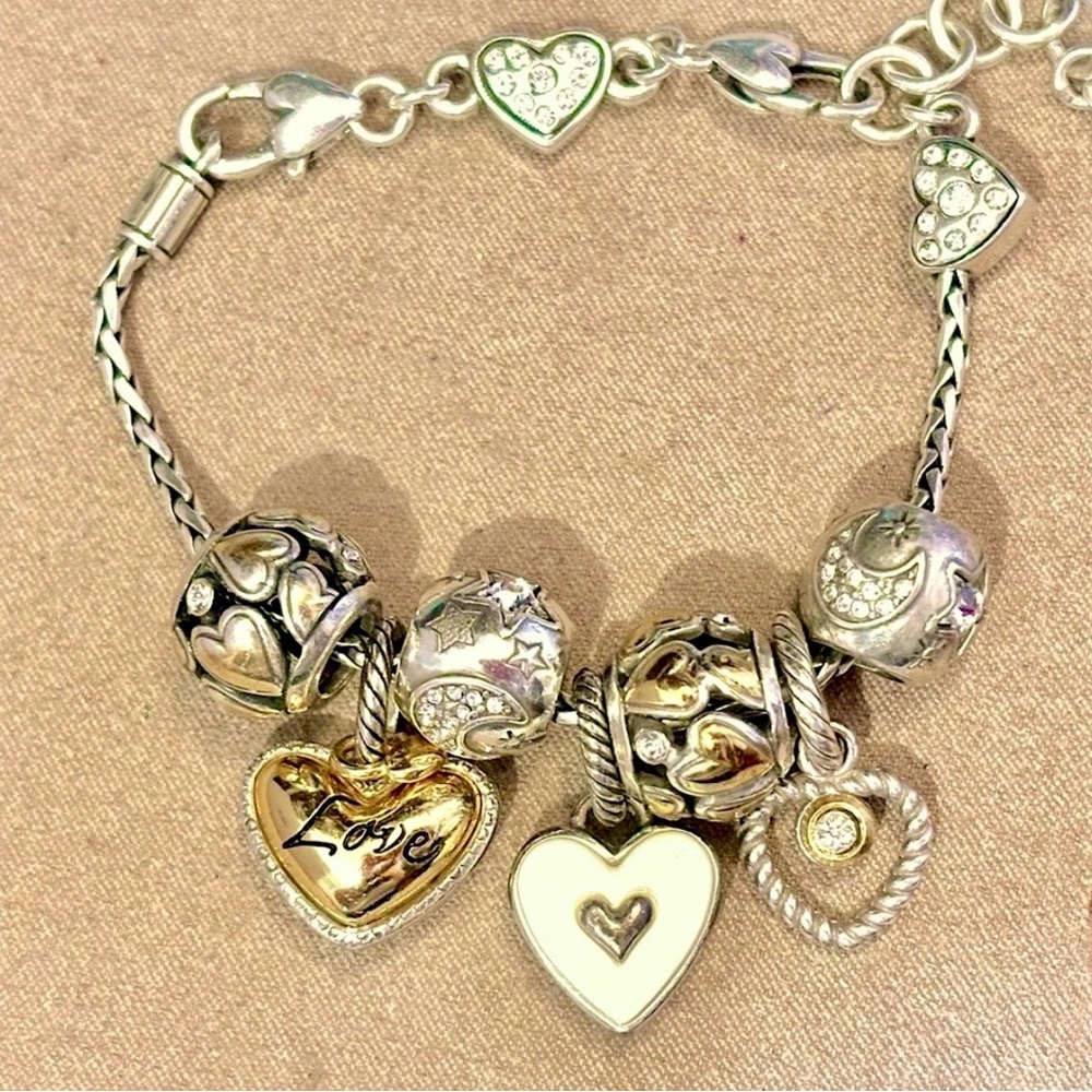 ❌SOLD❌ 💟Brighton Candy Heart charm White resin LUV U in silver on back Retired - Picture 5 of 5